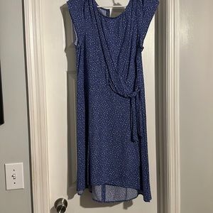 Loft blue/purple dotted dress